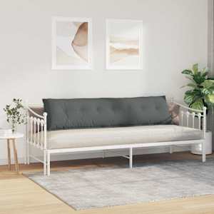 Polštář na záda Tmavě šedá 200 x 19 x 50 cm textil - obrázek 4