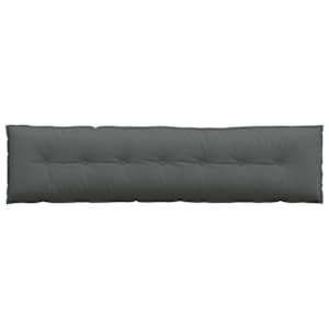 Polštář na záda Tmavě šedá 200 x 19 x 50 cm textil - obrázek 6