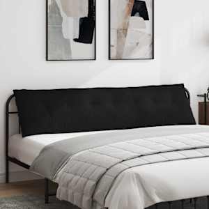 Polštář na záda Černá 200 x 19 x 50 cm textil - obrázek 1