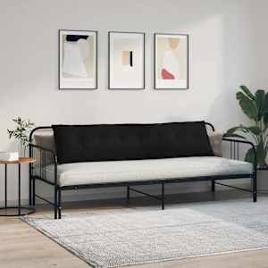 Polštář na záda Černá 200 x 19 x 50 cm textil - obrázek 4