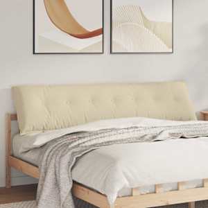 Polštář na záda Krémová 200 x 19 x 50 cm textil - obrázek 1