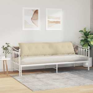 Polštář na záda Krémová 200 x 19 x 50 cm textil - obrázek 4