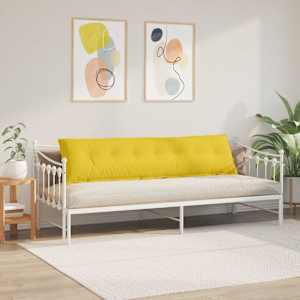 Polštář na záda Světlá žlutá 200 x 19 x 50 cm textil - obrázek 4