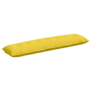 Polštář na záda Světlá žlutá 200 x 19 x 50 cm textil - obrázek 2
