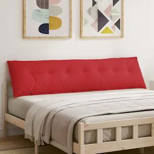 Polštář na záda Červená 200 x 19 x 50 cm textil - obrázek 1