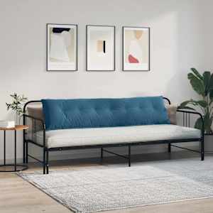 Polštář na záda Modrá 200 x 50 cm Žebrovaná látka - obrázek 4
