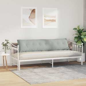 Polštář na záda Světle šedá 200 x 50 cm Žebrovaná látka - obrázek 4