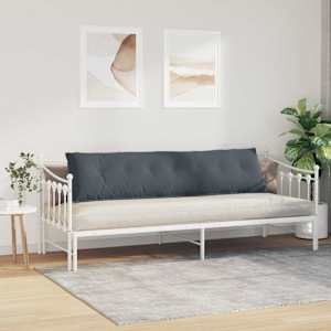 Polštář na záda Tmavě šedá 200 x 50 cm Žebrovaná látka - obrázek 4