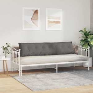 Polštář na záda Světle šedá 200 x 50 cm Žebrovaná látka - obrázek 4