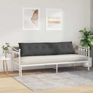 Polštář na záda Tmavě šedá 200 x 50 cm Žebrovaná látka - obrázek 4