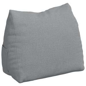 Polštář na záda Světle šedá 45 x 20 x 35 cm textil - obrázek 2