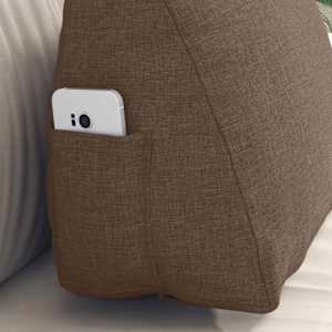 Polštář na záda Hnědá 45 x 20 x 35 cm textil - obrázek 5