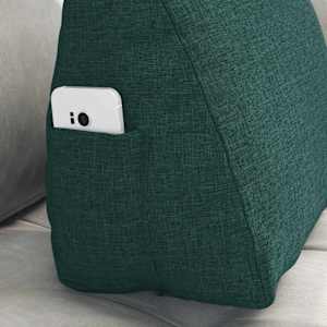 Polštář na záda Tmavě zelená 45 x 20 x 35 cm textil - obrázek 5