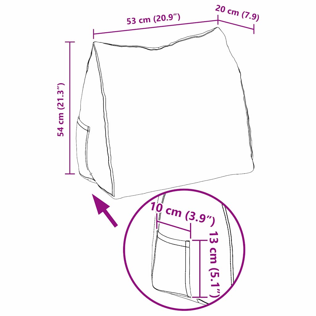 Rugkussen Taupe 45 x 20 x 35 cm Stof image 11