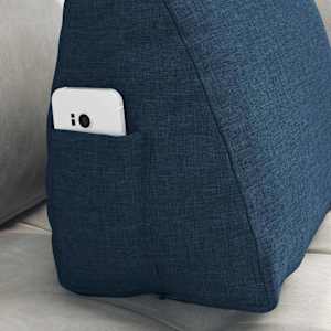 Polštář na záda Modrá 45 x 20 x 35 cm textil - obrázek 5