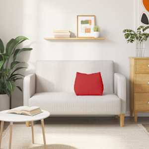 Polštář na záda Červená 45 x 20 x 35 cm textil - obrázek 4