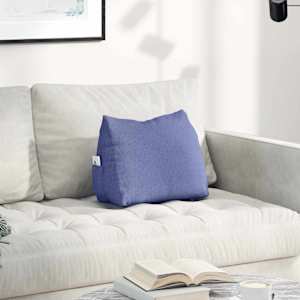 Polštář na záda Modrá džínovina 45 x 20 x 35 cm textil - obrázek 1