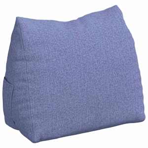 Polštář na záda Modrá džínovina 45 x 20 x 35 cm textil - obrázek 2
