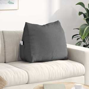 Polštář na záda Tmavě šedá 60 x 20 x 50 cm textil - obrázek 1