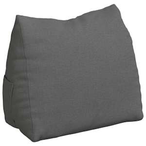Polštář na záda Tmavě šedá 60 x 20 x 50 cm textil - obrázek 2