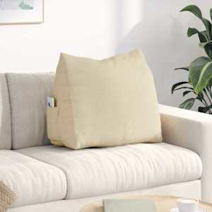 Poglavni vzglavnik krema 60 x 20 x 50 cm blago