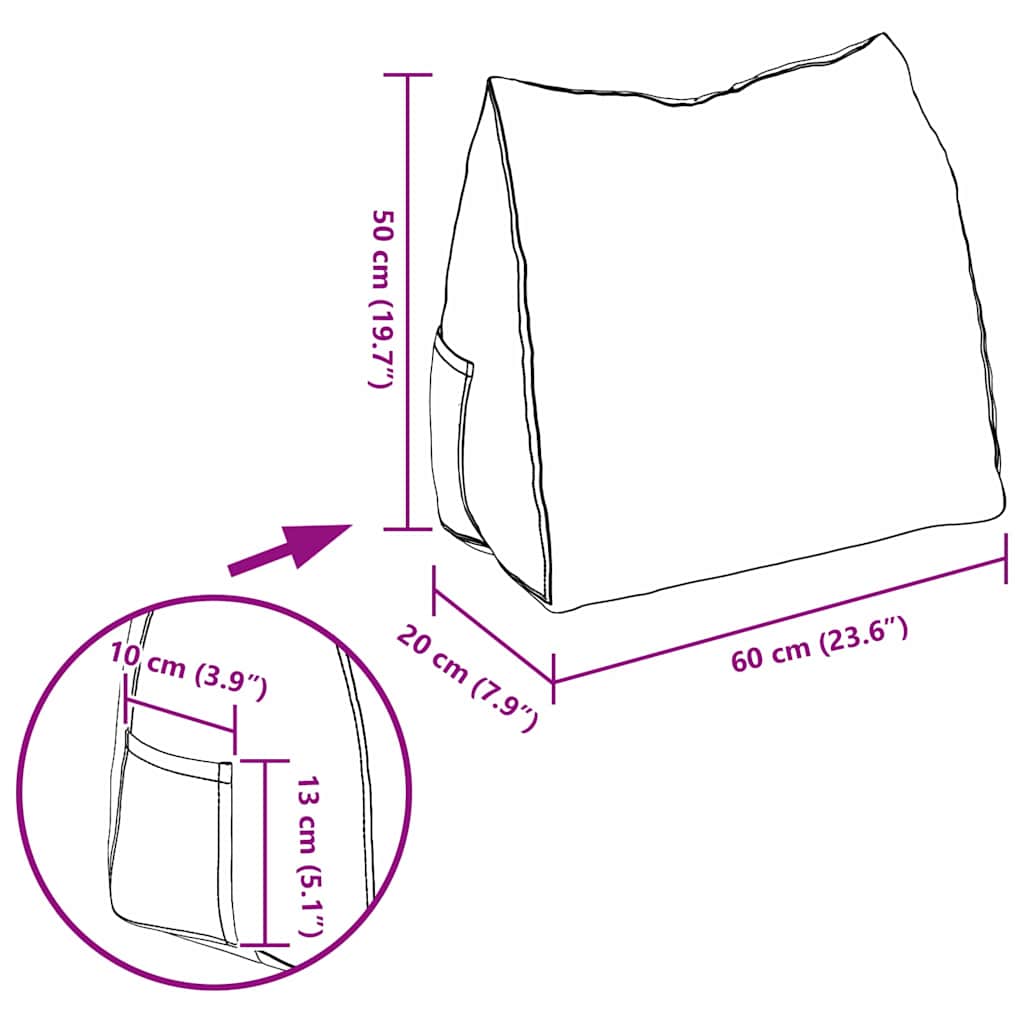 Rugkussen Roze 60 x 20 x 50 cm Stof image 12