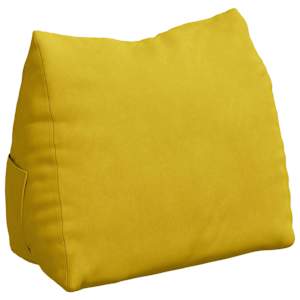 Polštář na záda Žlutá 60 x 20 x 50 cm Žebrovaná látka - obrázek 2