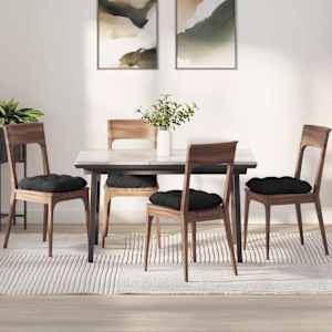 Polštáře na sedadla 4 pcs Černá 40 x 40 x 12 cm textil - obrázek 1