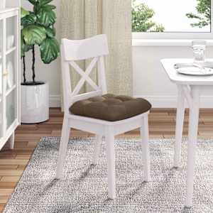 Polštáře na sedadla 4 pcs Hnědá 40 x 40 x 12 cm textil - obrázek 4