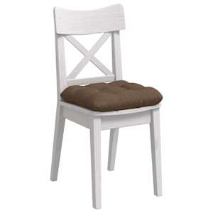 Polštáře na sedadla 4 pcs Hnědá 40 x 40 x 12 cm textil - obrázek 3