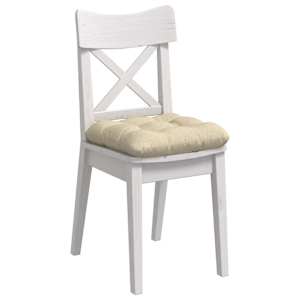 Polštáře na sedadla 4 pcs Krémová 40 x 40 x 12 cm textil - obrázek 3