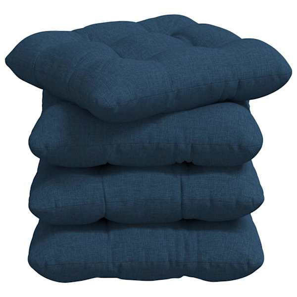 vidaXL Istumispatjad 4 tk kangas Sinine 40 x 40 x 12 cm