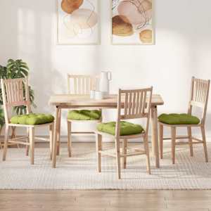 Sedežne blazine 4 pcs Svetlo zelena 40 x 40 x 12 cm blago