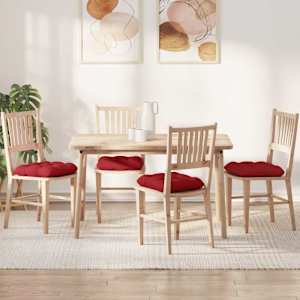 Sedežne blazine 4 pcs Rdeča 40 x 40 x 12 cm blago