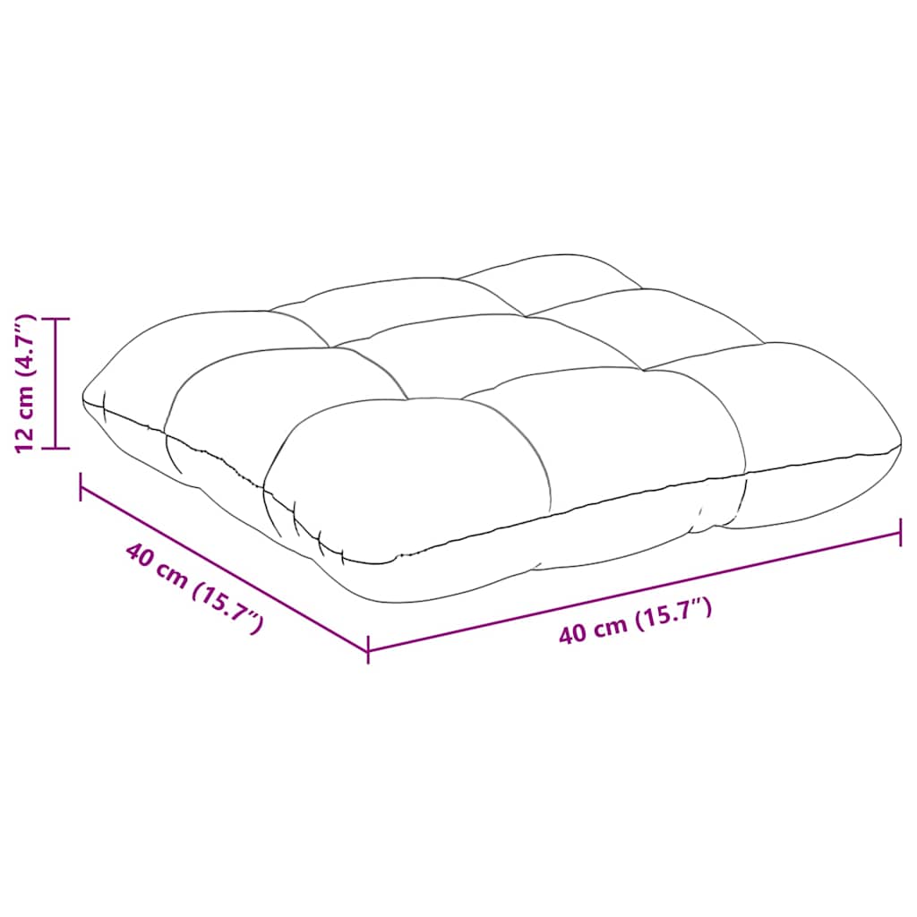 Μαξιλάρια καθισμάτων 4 pcs Σκούρο Γκρι 40 x 40 cm - Image 11