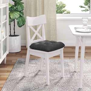 Polštáře na sedadla 4 pcs Tmavě šedá 40 x 40 cm Žebrovaná látka - obrázek 4