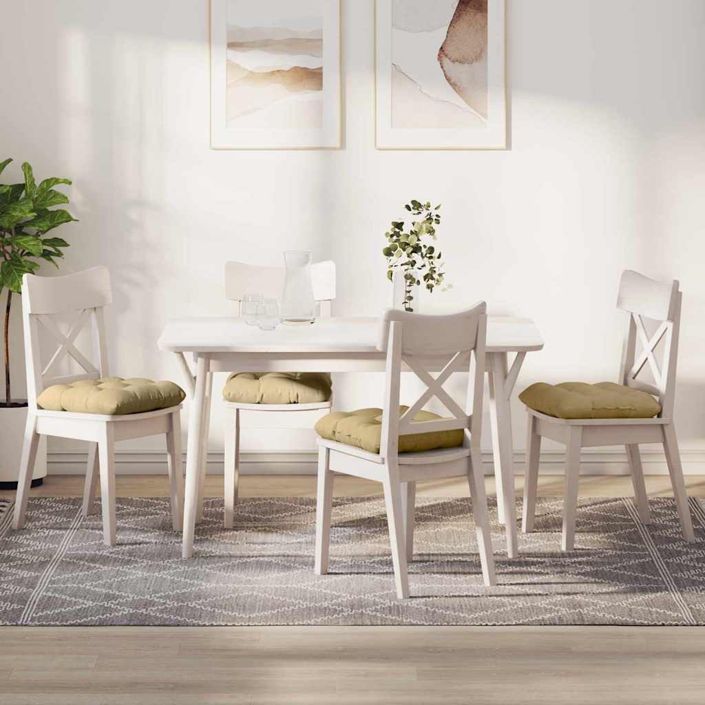 Casă & grădină - Perne de Șezut 4 pcs Gri Verde 40 x 40 cm Țesătură din corduroy