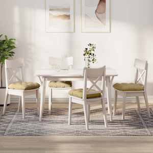 Sedežne blazine 4 pcs Siva zelena 40 x 40 cm Žametna tkanina