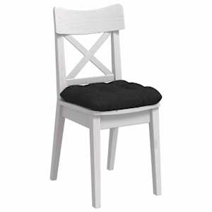 Polštáře na sedadla 4 pcs Černá 45 x 45 x 12 cm textil - obrázek 3