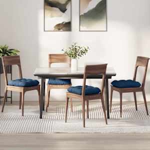 Polštáře na sedadla 4 pcs Modrá 45 x 45 x 12 cm textil - obrázek 1