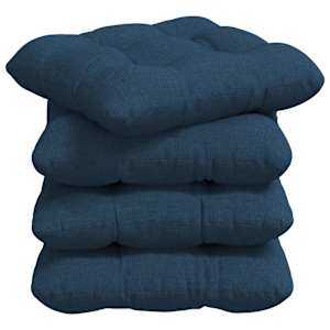Polštáře na sedadla 4 pcs Modrá 45 x 45 x 12 cm textil - obrázek 2