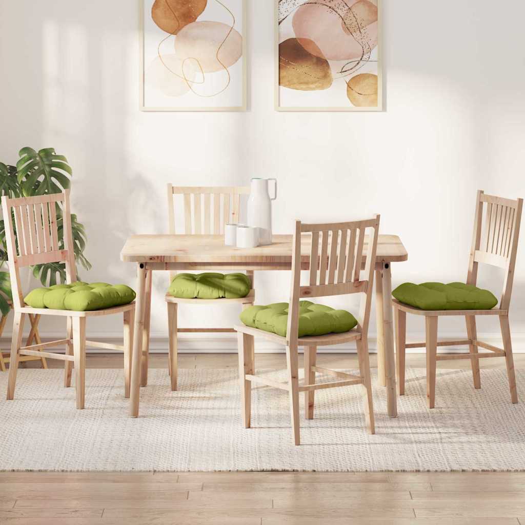 vidaXL Perne de Șezut 4 pcs Verde deschis 45 x 45 x 12 cm țesătură