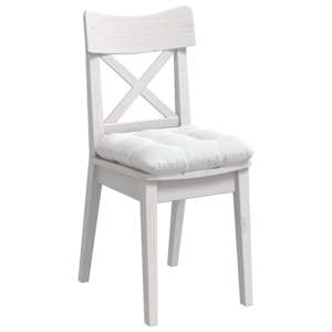 Polštáře na sedadla 4 pcs Bílá 45 x 45 x 12 cm textil - obrázek 3