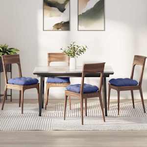 Polštáře na sedadla 4 pcs Modrá džínovina 45 x 45 x 12 cm - obrázek 1