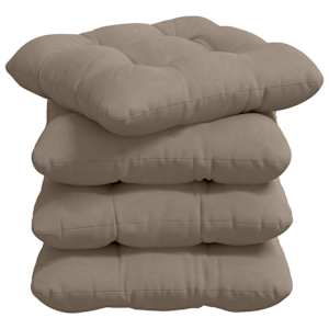 Polštáře na sedadla 4 pcs Taupe 45 x 45 cm Mikrovlákno - obrázek 2