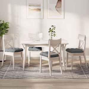 Sedežne blazine 4 pcs Temno siva 45 x 45 cm Mikrofiber tkanina