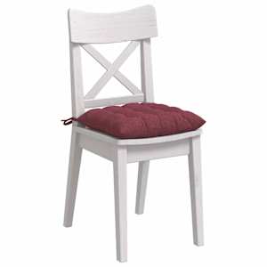 Polštáře na sedadla 4 pcs Víno Červené 40 x 40 x 6 cm textil - obrázek 3