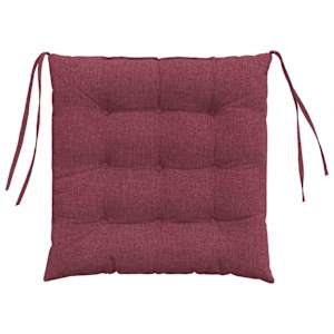 Polštáře na sedadla 4 pcs Víno Červené 40 x 40 x 6 cm textil - obrázek 7