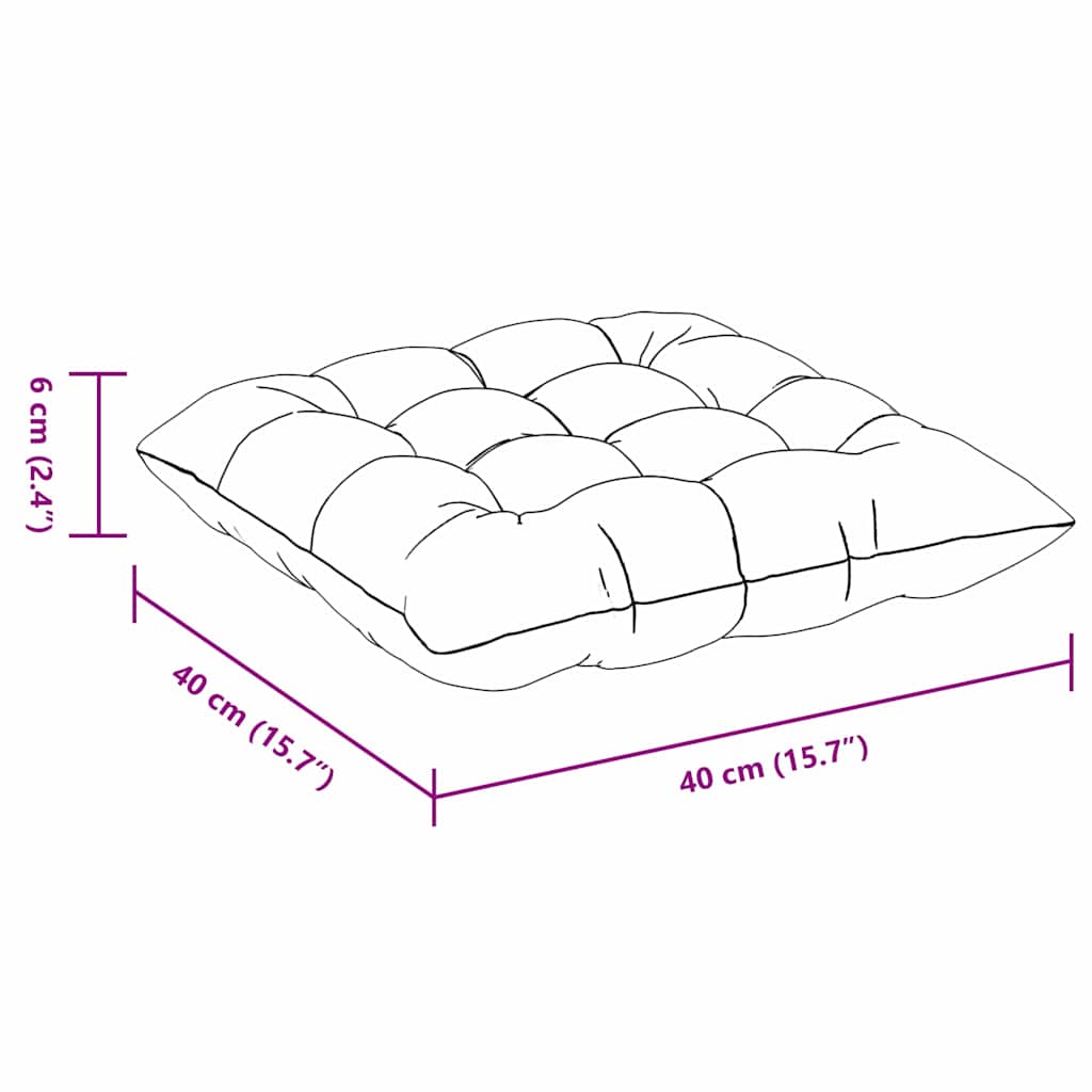 Μαξιλάρια καθισμάτων 2 pcs Taupe 40 x 40 x 6 cm ύφασμα - Image 10