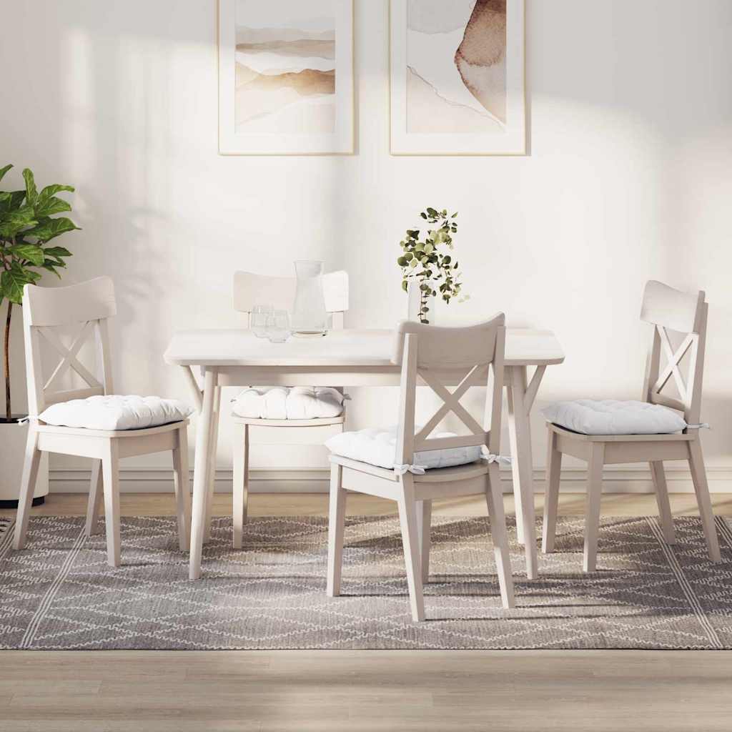 vidaXL Perne de Șezut 2 pcs Alb 40 x 40 x 6 cm țesătură